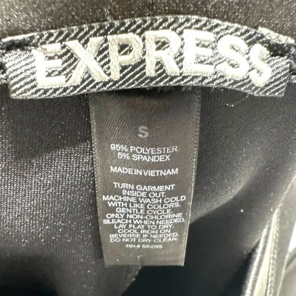 Express Faux Leather Leggings Black Size Small - Picture 3 of 9